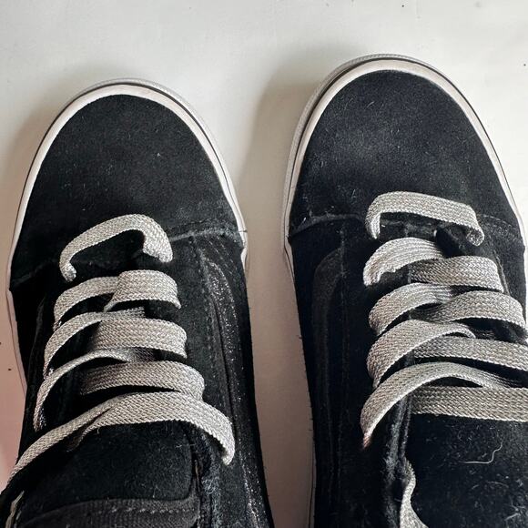 Vans Black Suede Lace Up Sneakers Youth Size 3 - Picture 8 of 8
